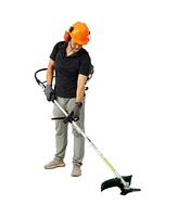 Backpack 4 in 1 Multi-Functional Trimming Tool, 31CC 4-stroke Garden Tool System with Gas Pole Saw, Hedge Trimmer, Grass Trimmer, and Brush Cutter Epa