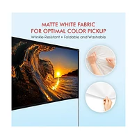 Pyle 100" Portable Outdoor Projection Screen – Lightweight Frame Stand, Hd 16:9 Display