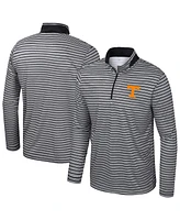Colosseum Men's Black Tennessee Volunteers Striped Quarter-Zip Sweatshirt