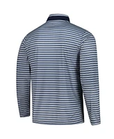 Colosseum Men's Navy Notre Dame Fighting Irish Striped Quarter-Zip Sweatshirt