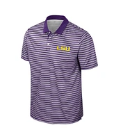 Colosseum Men's Purple Lsu Tigers Striped Polo Shirt