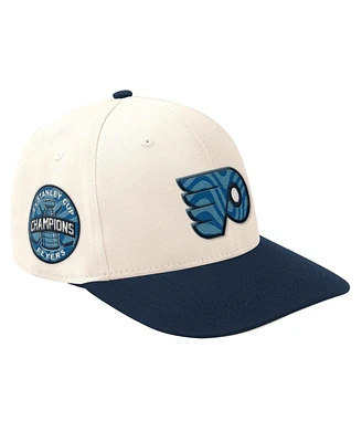 Starter Men's Cream/Navy Philadelphia Flyers Blue Wave Classic Adjustable Hat