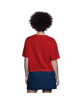Starter Women's Red Philadelphia Phillies Play the Ball Boxy Cropped T-Shirt