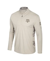Colosseum Men's Natural Texas A&M Aggies Oht Military Appreciation Quarter-Zip Jacket