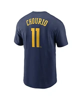 Nike Men's Jackson Chourio Navy Milwaukee Brewers Fuse Name Number T-Shirt