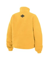 Wear by Erin Andrews Women's Gold Nashville Predators Polar Fleece Half-Zip Jacket