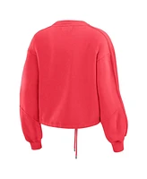Wear by Erin Andrews Women's Red St. Louis Cardinals Washed Fleece Sweatshirt & Shorts Lounge Set