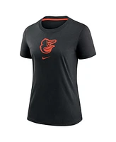 Nike Women's Black Baltimore Orioles Authentic Collection Early Work Tri-Blend T-Shirt