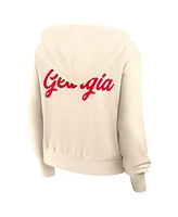 Nike Women's Cream Georgia Bulldogs Chill Midi Full-Zip Hoodie