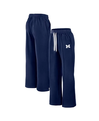 Fanatics Women's Navy Michigan Wolverines Prime Supersoft Fleece Flared Sweatpants
