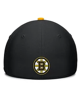 Fanatics Men's Black/Gold Boston Bruins Authentic Pro Rink Team Code Flex Hat