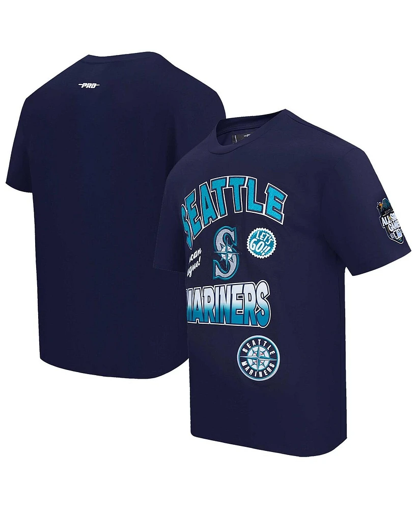 Pro Standard Men's Navy Seattle Mariners Turn It Up Dropped Shoulder T-Shirt