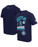 Pro Standard Men's Navy Seattle Mariners Turn It Up Dropped Shoulder T-Shirt