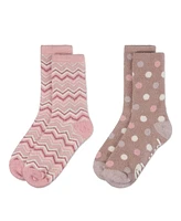 MeMoi Women's 2 Pair Pack Aloe Infused Non-Skid Spa Socks BWS1000