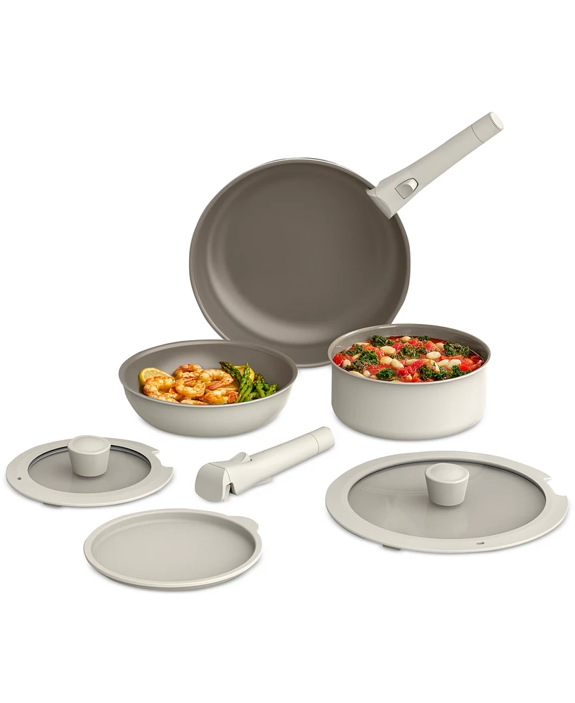 Bella 8-Piece Removable Handle Nonstick Ceramic Cookware Set