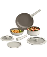 Bella 8-Piece Removable Handle Nonstick Ceramic Cookware Set