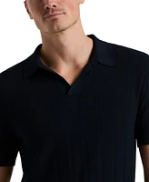 Perry Ellis Men's Johnny Collar Stripe Polo Shirt