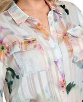 Guess Women's Printed Button-Front Shirt