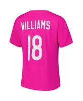 Majestic Women's Caleb Williams Pink Chicago Bears Name Number T-Shirt