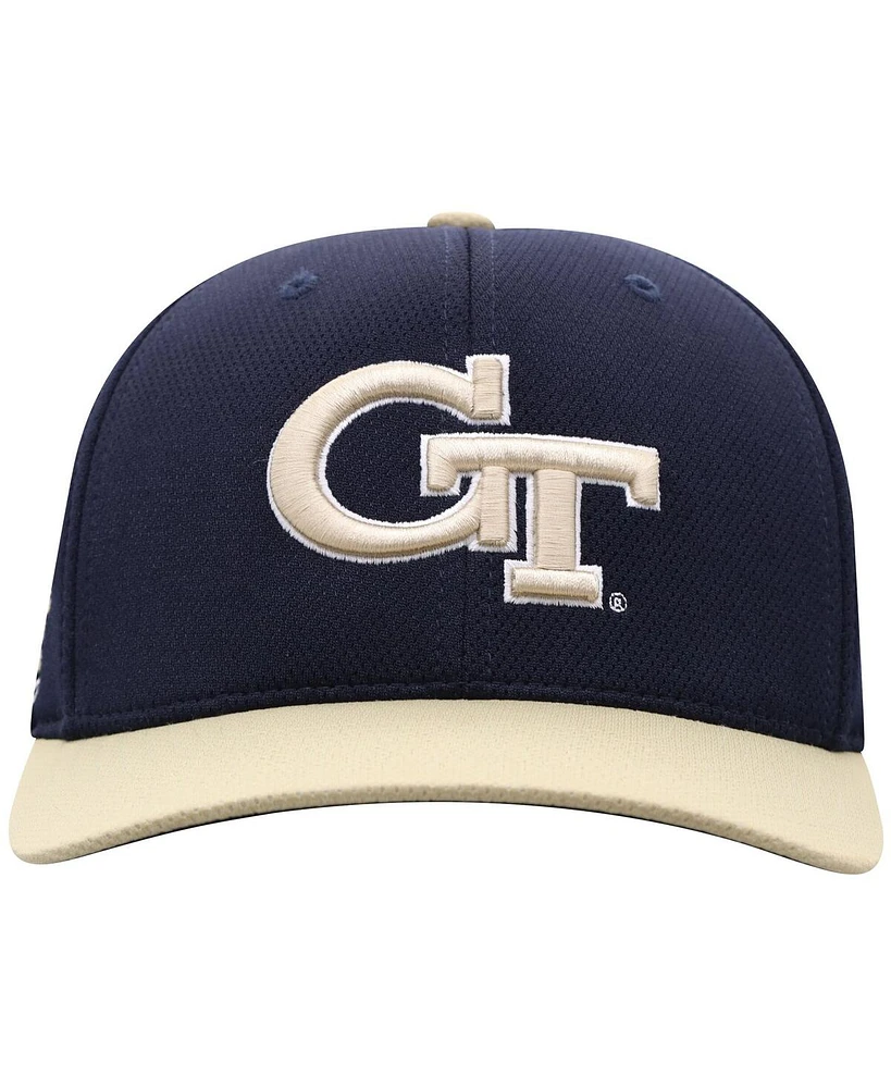 Top of the World Men's True Navy Georgia Tech Yellow Jackets Reflex Two-Tone Flex Hat