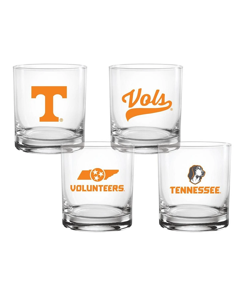 Indigo Falls Tennessee Volunteers Collector's 14oz. Rocks Glasses, Set of 4