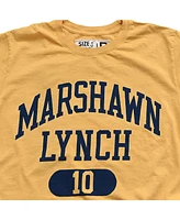 Roots of Fight Men's Marshawn Lynch Gold Cal Bears Name Number T-Shirt