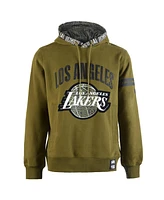 Two Hype x Nba Men's Olive Los Angeles Lakers Culture Hoops Collection Premium Pullover Hoodie
