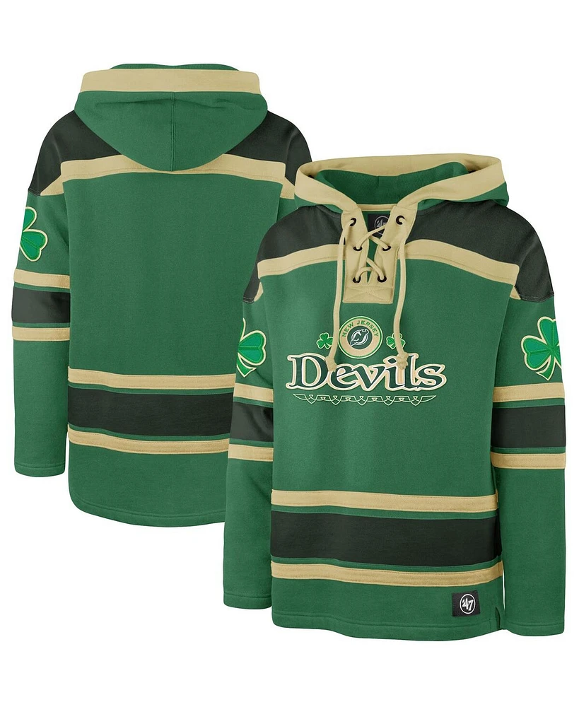 '47 Brand Kelly Green New Jersey Devils St. Patrick's Day McLucky Superior Lacer Pullover Hoodie
