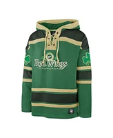 '47 Brand Kelly Green Detroit Red Wings St. Patrick's Day McLucky Superior Lacer Pullover Hoodie