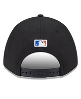 New Era Men's Black New York Mets Player Replica 9FORTY Adjustable Hat