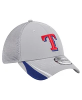 New Era Men's Gray Texas Rangers Linear 39THIRTY Flex-Fit Hat
