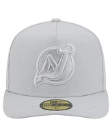 New Era Men's Gray Jersey Devils Color Pack A-Frame 59FIFTY Fitted Hat