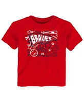 Outerstuff Toddler Red Atlanta Braves Ballpark Fun T-Shirt