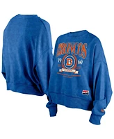 New Era Women's Royal Denver Broncos Throwback Boxy Sweatshirt