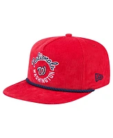 New Era Men's Red Washington Nationals Full Circle Corduroy Golfer Adjustable Hat