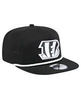 New Era Men's Black Cincinnati Bengals B-Dub Golfer Snapback Hat