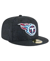 New Era Men's Black Tennessee Titans Geo 59FIFTY Fitted Hat
