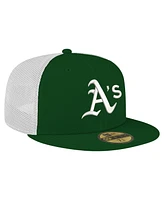 New Era Men's Green Athletics Team Color 59FIFTY Trucker Fitted Hat