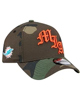 New Era Men's Camo Miami Dolphins Mystic Camo A-Frame 9FORTY Adjustable Hat