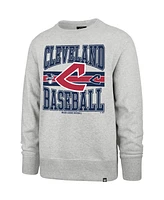'47 Brand Men's Gray Cleveland Guardians Letters Headline Pullover Sweatshirt
