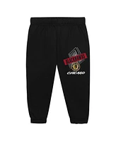 Mitchell & Ness Toddler 2-Piece Chicago Blackhawks Oversized Block Buster Fleece Sweatshirt and Pants Set