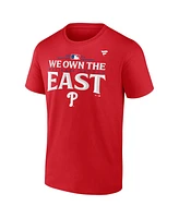 Fanatics Men's Red Philadelphia Phillies 2024 Nl East Division Champions Big Tall Locker Room T-Shirt