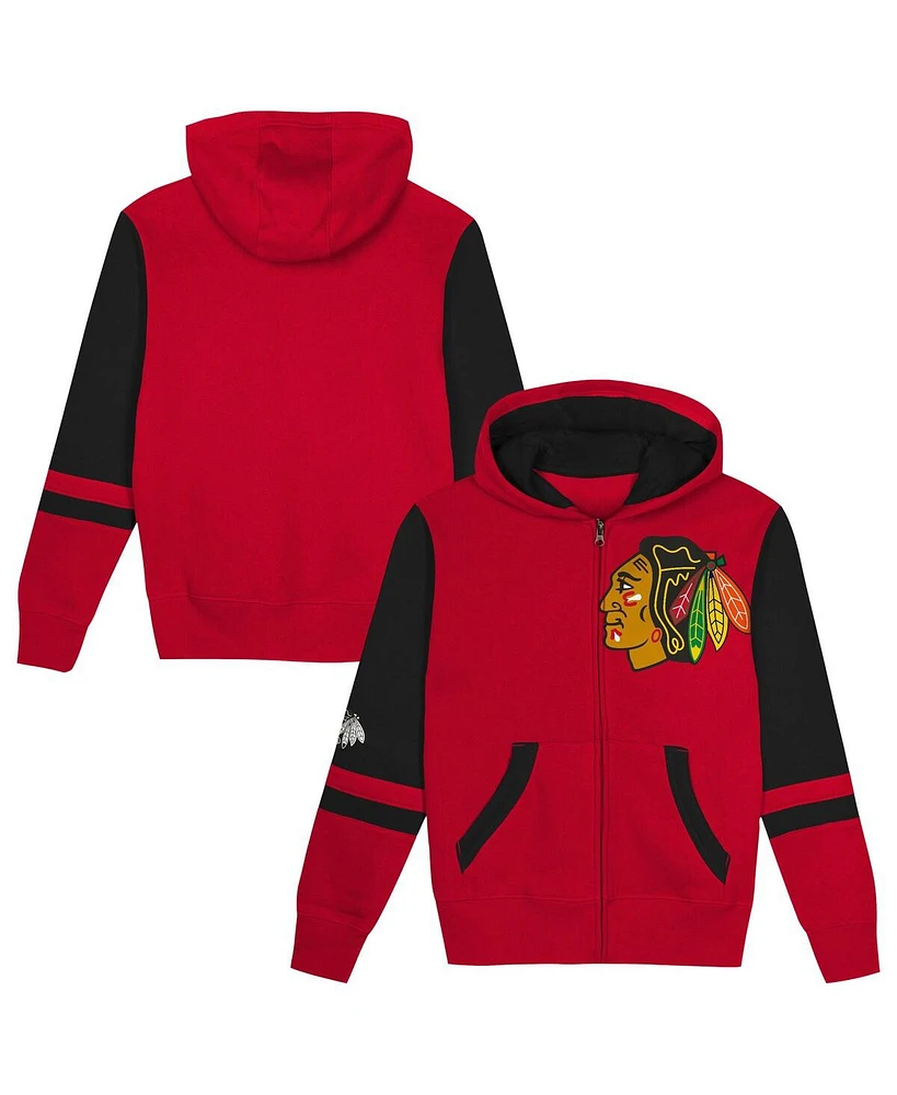 Outerstuff Preschool Red Chicago Blackhawks Face Off Full-Zip Hoodie