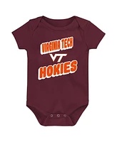 Outerstuff Newborn Maroon Virginia Tech Hokies Sunday Comics Bodysuit 3-pack