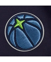 Pro Standard Women's Navy Minnesota Timberwolves Jewels Cropped Pullover Hoodie