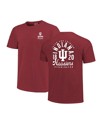 Image One Men's Crimson Indiana Hoosiers Comfort Colors Mascot Overlay T-Shirt