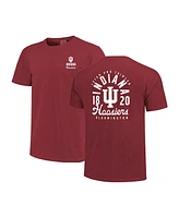 Image One Men's Crimson Indiana Hoosiers Comfort Colors Mascot Overlay T-Shirt