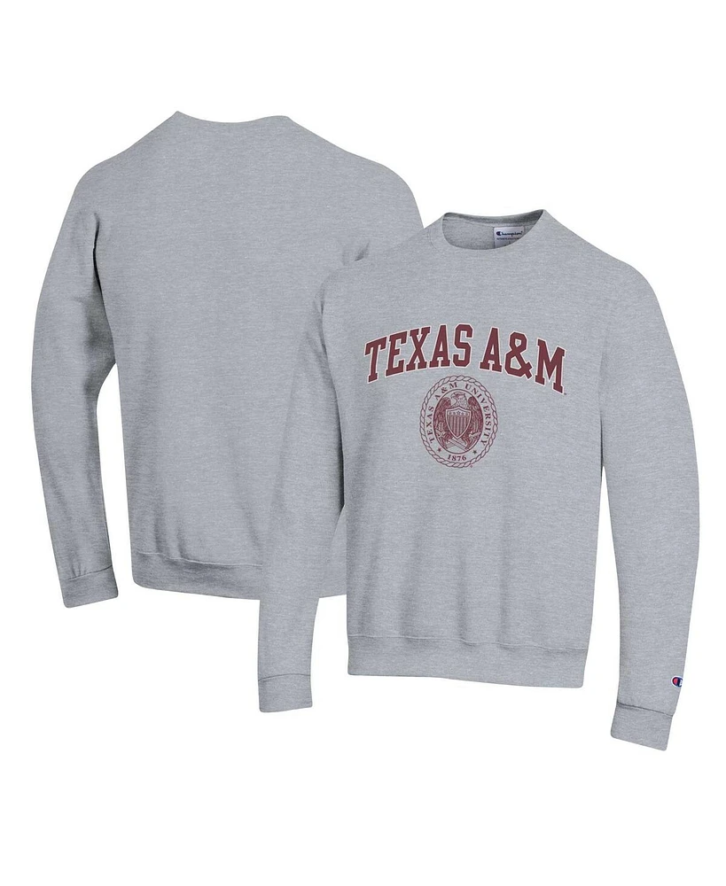 Champion Men's Heather Gray Texas A&M Aggies 12th Man Pullover Sweatshirt