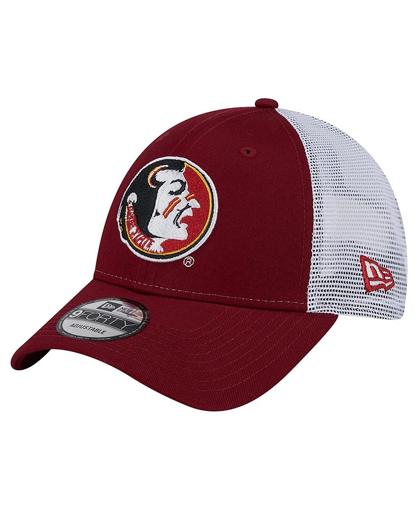 New Era Men's Garnet Florida State Seminoles Trucker 9FORTY Adjustable Hat