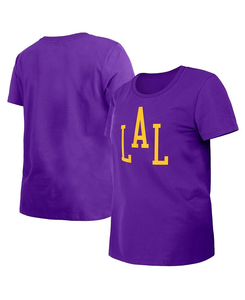 New Era Women's Purple Los Angeles Lakers 2023/24 City Edition T-Shirt